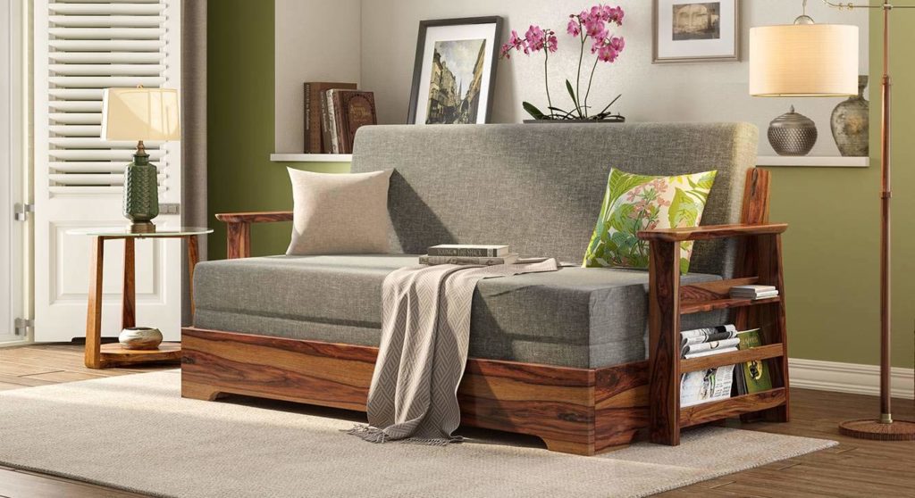 wooden sofa come bed design with storage